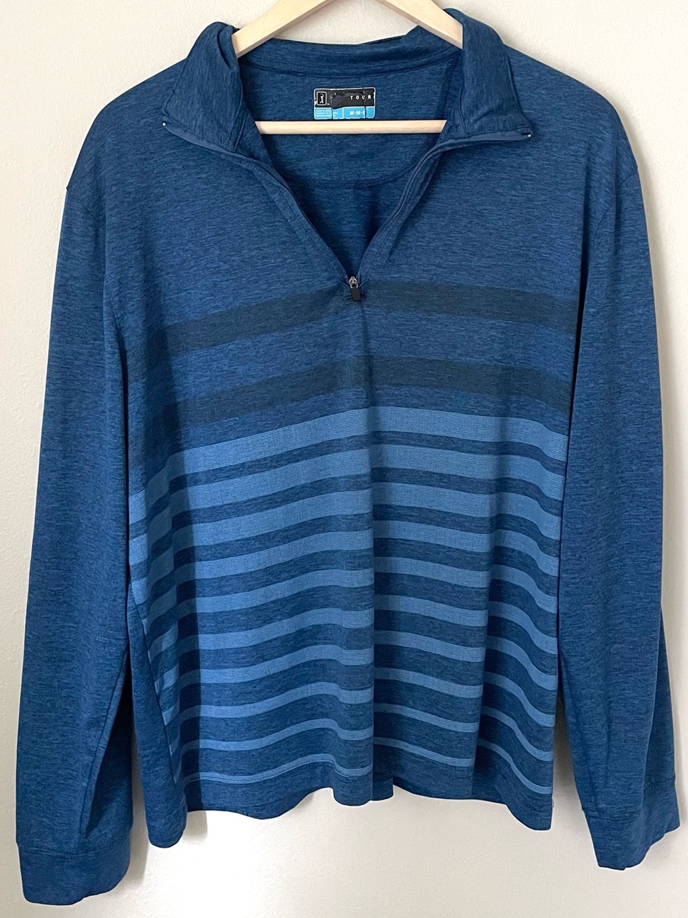 PGA TOUR - Royal Blue Quarter-Zip Golf Pullover – Men's Medium